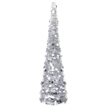 Pop-up Artificial Christmas Tree Silver 180 cm - Hipomarket