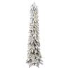 Pre-lit Flocked Christmas Tree 180 cm with 100 LEDs - HipoMarket