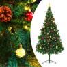  Artificial Pre-lit Christmas Tree with Baubles Green 210 cm Colour green Size 210 x 110 cm Quantity in Package 1 Number of Branch Tips 