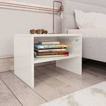 High Gloss White Bedside Cabinet | Elegant & Versatile Nightstand