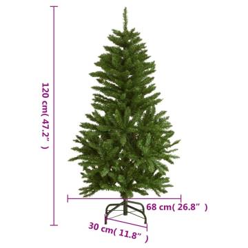 120 cm Artificial Hinged Christmas Tree with Stand - Green