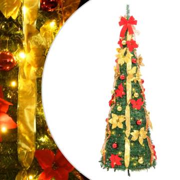 Artificial Christmas Tree 200 LEDs Green 210 cm - Hipomarket