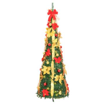 Artificial Christmas Tree 200 LEDs Green 210 cm - Hipomarket