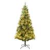 Pre-lit Christmas Tree with Pine Cones - 225 cm Green