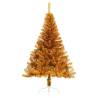 Gold Half Christmas Tree 180 cm - Artificial & Space-Saving