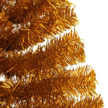 Gold Half Christmas Tree 180 cm - Artificial & Space-Saving