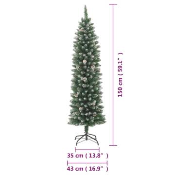 Artificial Slim Christmas Tree 150 cm with Stand - Hipomarket