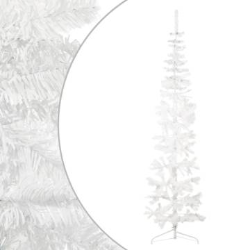 Slim Artificial Half Christmas Tree with Stand - 240 cm White