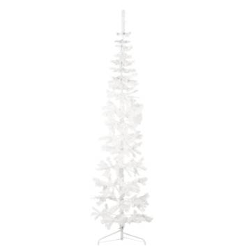 Slim Artificial Half Christmas Tree with Stand - 240 cm White