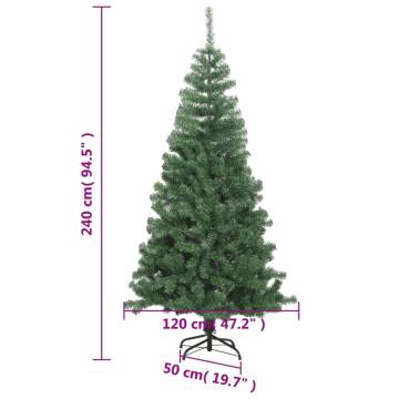 240 cm Green Artificial Christmas Tree | Holiday Decor