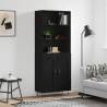  Highboard Black 69.5x34x180 cm Engineered Wood Colour black Quantity in Package 1 Model 2 wood doors 