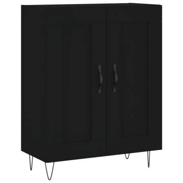 Stylish Highboard Black 69.5x34x180 cm - Hipomarket