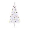 Pre-lit White Christmas Tree with Baubles - 180 cm | Hipo Market