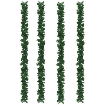 Christmas Garlands 4 pcs Green 270 cm PVC - Hipomarket