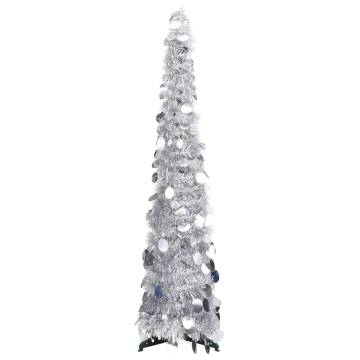 Pop-up Artificial Christmas Tree Silver 120 cm - HipoMarket