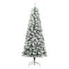 Artificial Hinged Christmas Tree with Flocked Snow - 240 cm