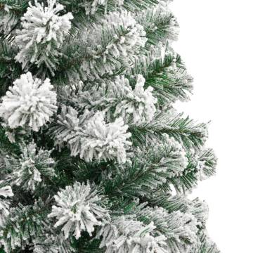 Artificial Hinged Christmas Tree with Flocked Snow - 240 cm