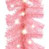 Christmas Garland with LED Lights - 10m Pink | Hipo Market