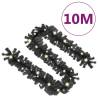 Christmas Garland with LED Lights - 10m Black | Hipo Market