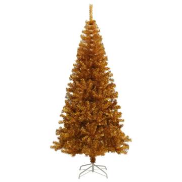 Gold 240 cm Artificial Christmas Tree with Stand - HipoMarket