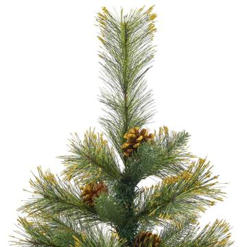 120 cm Artificial Hinged Christmas Tree with Cones | HipoMarket