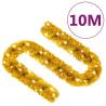 10m Gold Christmas Garland with LED Lights - Festive Decoration