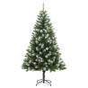 210 cm Artificial Hinged Christmas Tree with Flocked Snow