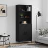  Highboard Black 69.5x34x180 cm Engineered Wood Colour black Quantity in Package 1 Model 2 doors 