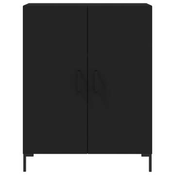 Stylish Highboard Black 69.5x34x180 cm Engineered Wood