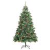 240 cm Artificial Hinged Christmas Tree with Cones & Berries