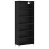 Stylish Highboard Black 69.5x32.5x180 cm - Hipomarket