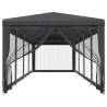 Party Tent with 10 Mesh Sidewalls Anthracite 3x12m - HDPE
