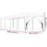 Party Tent with 10 Mesh Sidewalls Anthracite 3x12m - HDPE