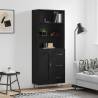  Highboard Black 69.5x34x180 cm Engineered Wood Colour black Quantity in Package 1 Model 1 wood door 3 drawers 