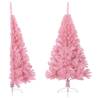  Artificial Half Christmas Tree with Stand Pink 150 cm PVC Colour pink Size 150 x 95 cm Quantity in Package 1 Number of Branch Tips 