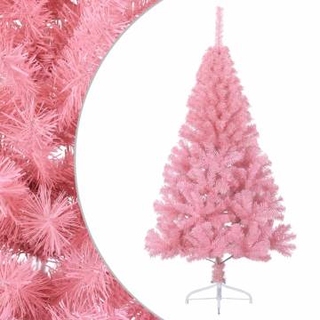 Artificial Half Christmas Tree Pink 150 cm – Perfect Holiday Decor