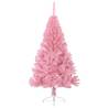 Artificial Half Christmas Tree Pink 150 cm – Perfect Holiday Decor