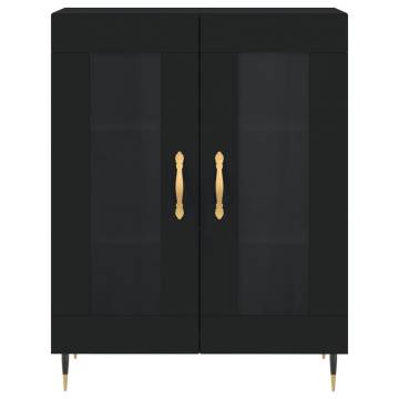 Stylish Highboard Black 69.5x34x180 cm - Hipomarket UK