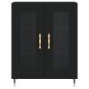 Stylish Highboard Black 69.5x34x180 cm - Hipomarket UK