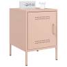 Industrial Pink Bedside Cabinets - 2 pcs Steel (36x39x50.5 cm)