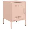 Industrial Pink Bedside Cabinets - 2 pcs Steel (36x39x50.5 cm)