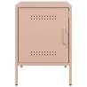 Industrial Pink Bedside Cabinets - 2 pcs Steel (36x39x50.5 cm)