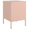 Industrial Pink Bedside Cabinets - 2 pcs Steel (36x39x50.5 cm)