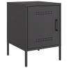 Industrial Style Bedside Cabinets - 2 pcs Black Steel