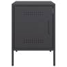 Industrial Style Bedside Cabinets - 2 pcs Black Steel