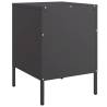 Industrial Style Bedside Cabinets - 2 pcs Black Steel