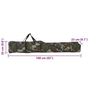 Fishing Rod Bag Green Camouflage - 160 cm Oxford Fabric