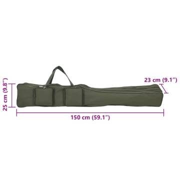 Fishing Rod Bag Dark Green 150 cm | Durable Oxford Fabric