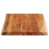 Rectangular Solid Wood Acacia Live Edge Table Top - 70x60 cm