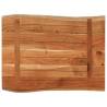 Rectangular Solid Wood Acacia Live Edge Table Top - 70x60 cm